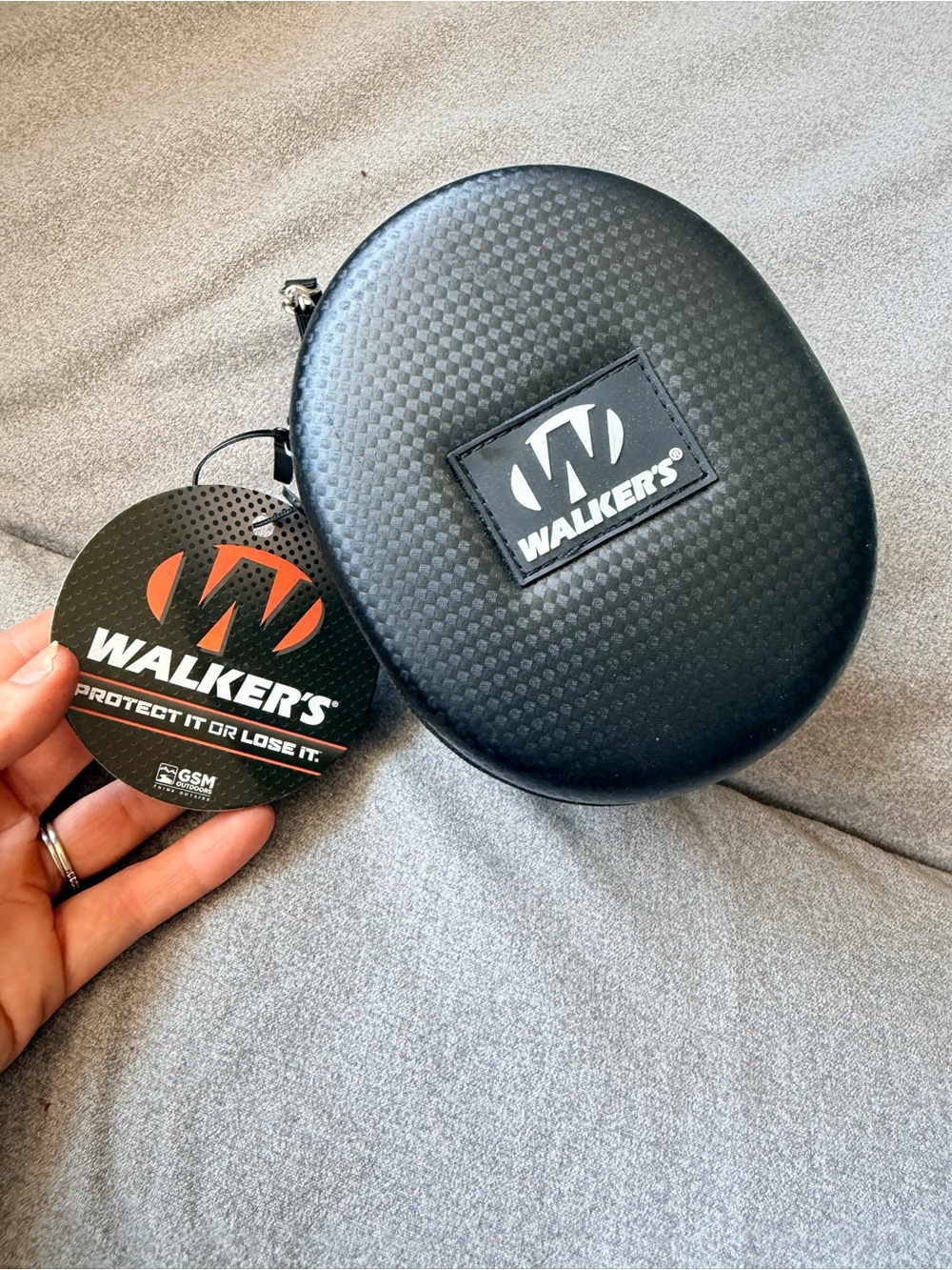 Walker’s Black Hard Case Ear Protection Pouch